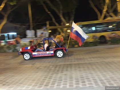 Russians partying on the streets of Ayia Napa