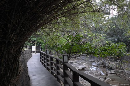 The spring that leads to the Public Bath at Beitou