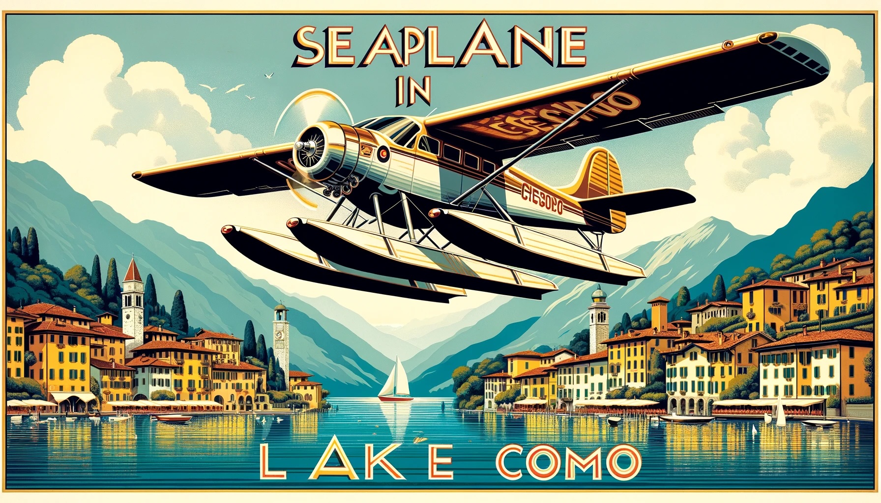 Seaplane in Lake Como